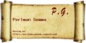 Perlman Gemma névjegykártya